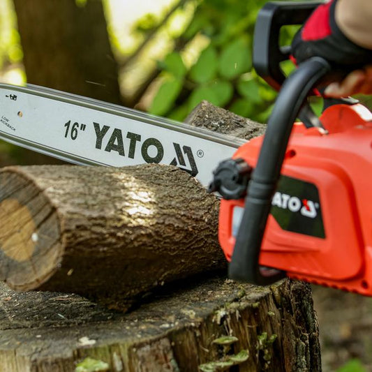 Yato Akkumoottorisaha 16" 2X18V runko halkaisukäytössä
