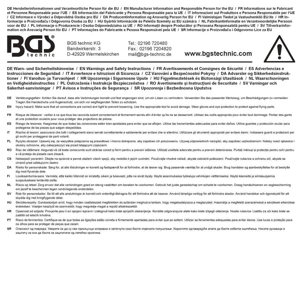 BGS Pidätinruuvisarja 91kpl varoitukset