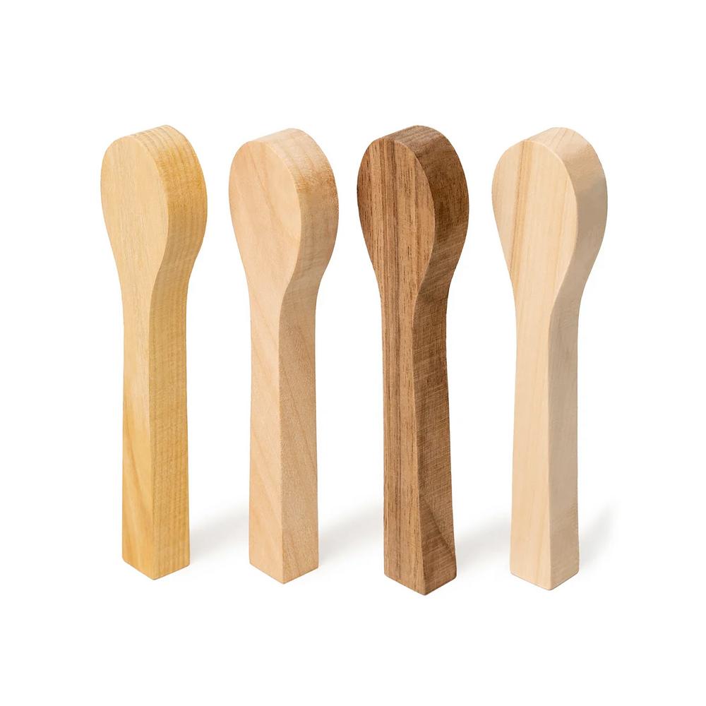 BeaverCraft Aihio-sarja lusikan  kaivertamiseen 4 kpl