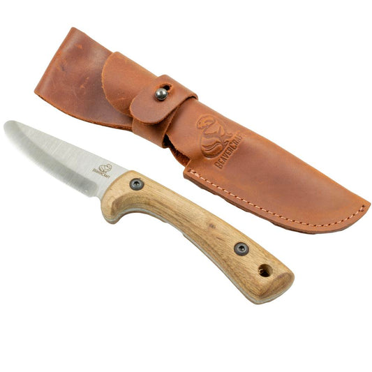 BeaverCraft Eräpuukko Junior nahkatupella