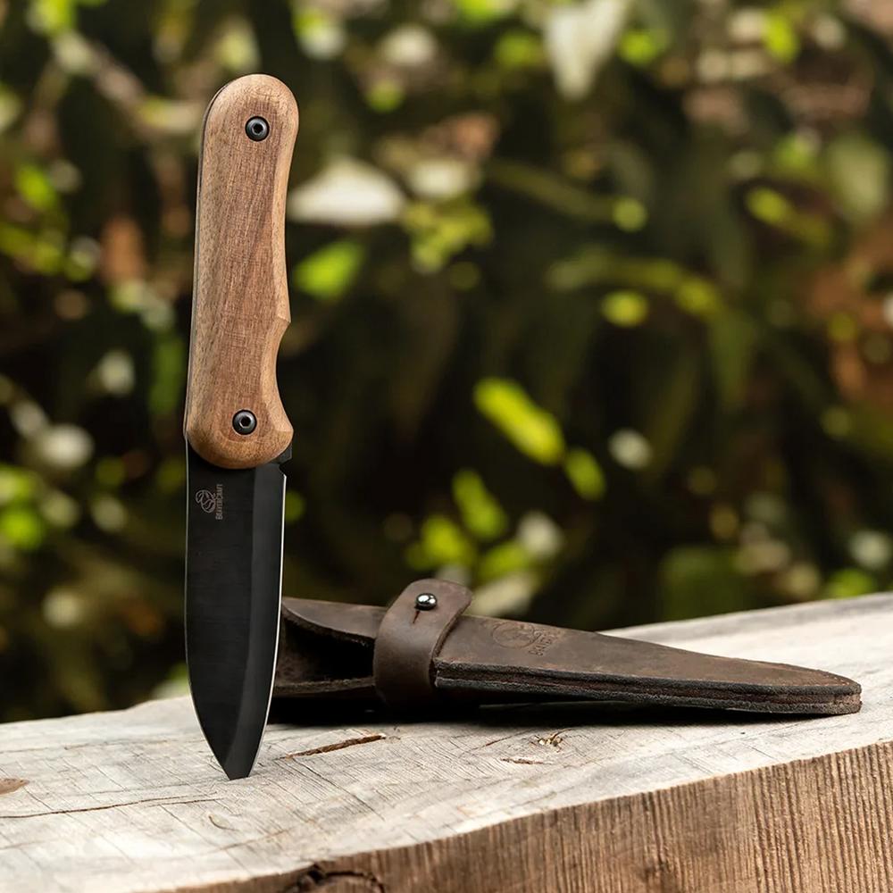 Beavercraft Eräpuukko 210 mm,    hiiliteräs, pähkinäpuu, kotelo