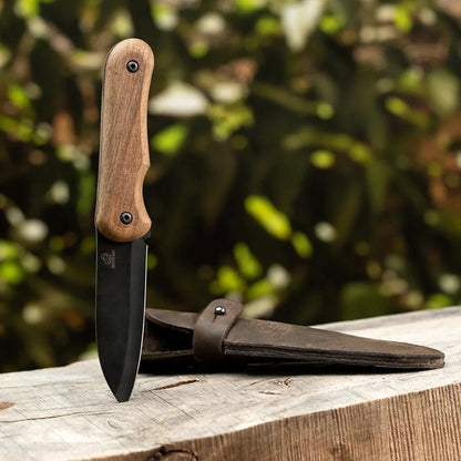 Beavercraft Eräpuukko 210 mm,    hiiliteräs, pähkinäpuu, kotelo