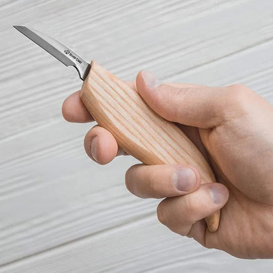 BeaverCraft leikkausveitsi 35 mm , tamminen muotoiltu kahva