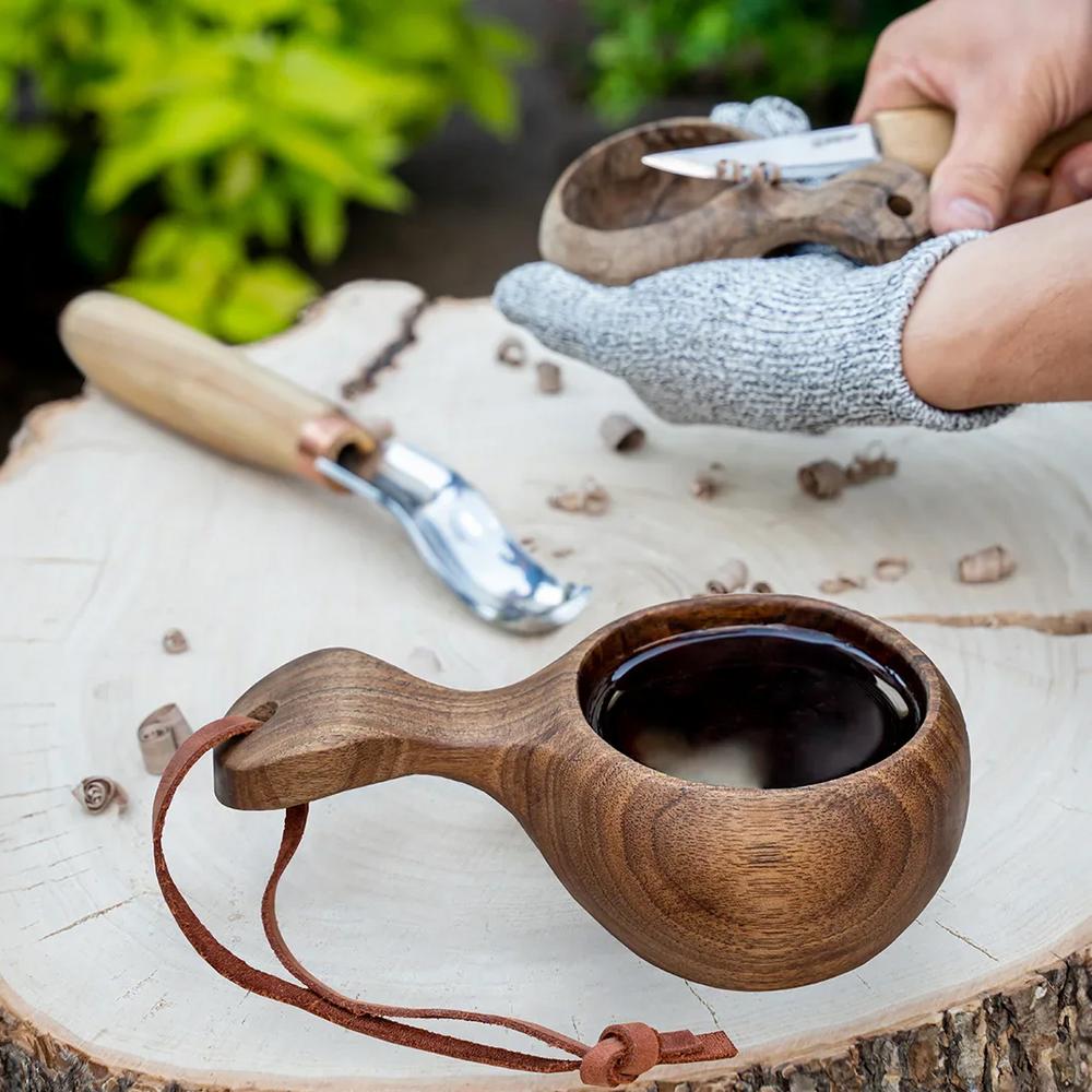 BeaverCraft Kaiverrusveitsisarja kuksa pähkinäpuu aloituspakkaus valmis tuote