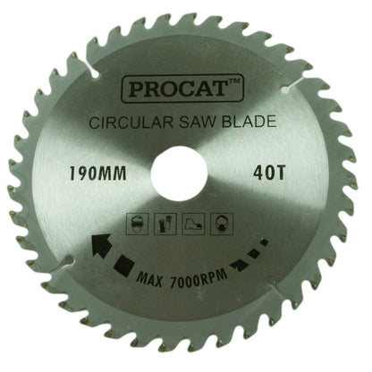 Pyörösahanterä Procat 190 x 40H  keskiö 30 prikka 16 mm