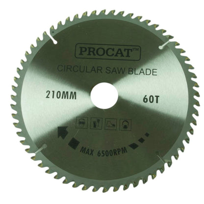 Procat Pyörösahanterä 210 x 60T  keskiö 30mm