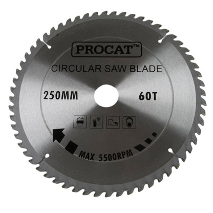 Pyörösahanterä  Procat 250 x 60T keskiö 30 mm