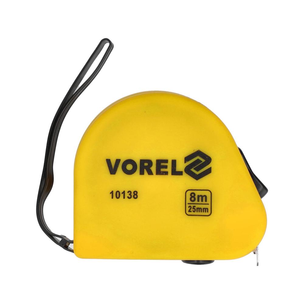 Vorel Rullamitta 8 m x 25 mm muovirunko sivulta
