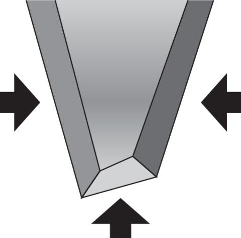 Vorel Käsisaha 500 mm 9TPI 2K-kahvalla terän muoto