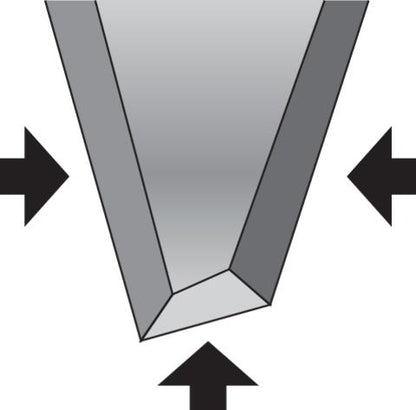 Vorel Käsisaha 500 mm 9TPI 2K-kahvalla terän muoto