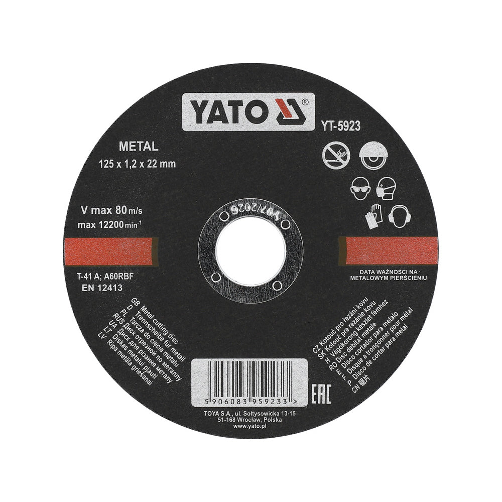 Yato Katkaisulaikka metallille   125 x 1.2 mm 5 kpl / pkt