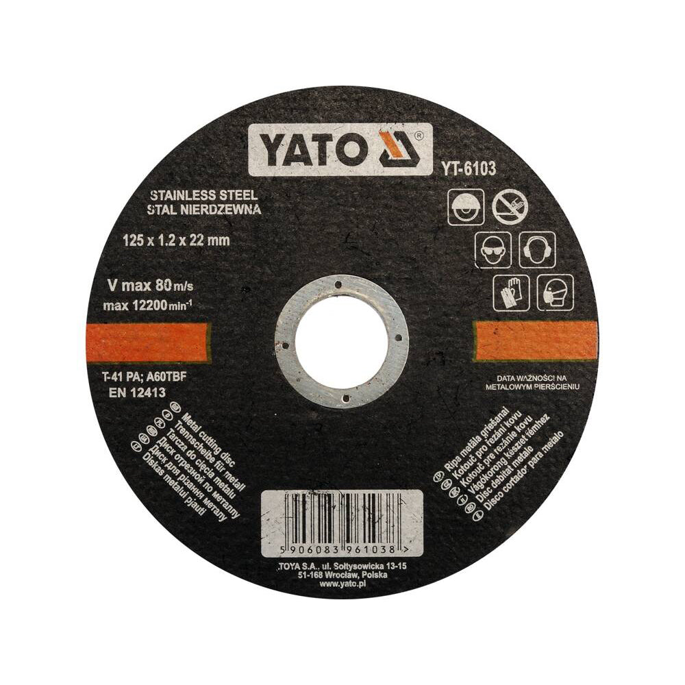 Yato Katkaisulaikka rosterille / metallille 125 x 1.2 mm 5 kpl