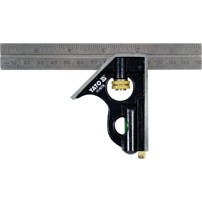 Yato Yhdistelmäsuorakulma 150 mm vesivaaka + ruuvilukko