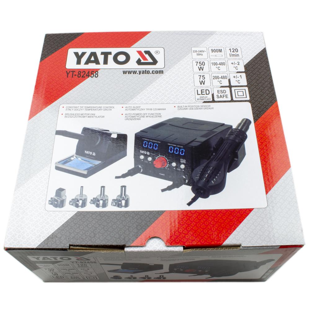 Yato Digitaalinen juotos- ja kuumapuhallinasema 100-480C