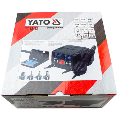 Yato Digitaalinen juotos- ja kuumapuhallinasema 100-480C