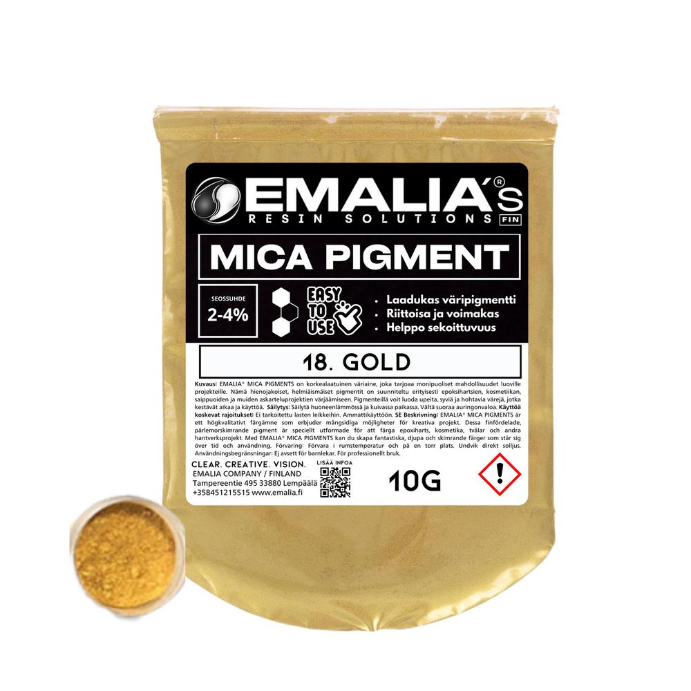 Emalia Mica väripigmentti 10g kultainen