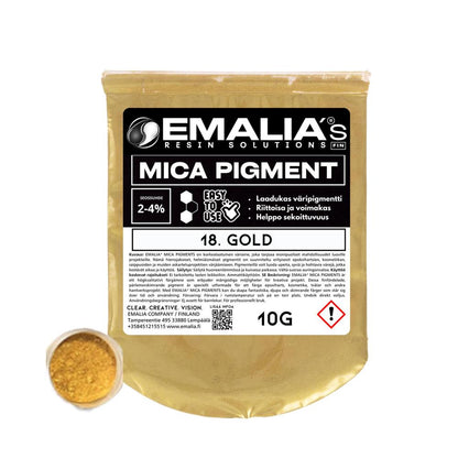 Emalia Mica väripigmentti 10g kultainen