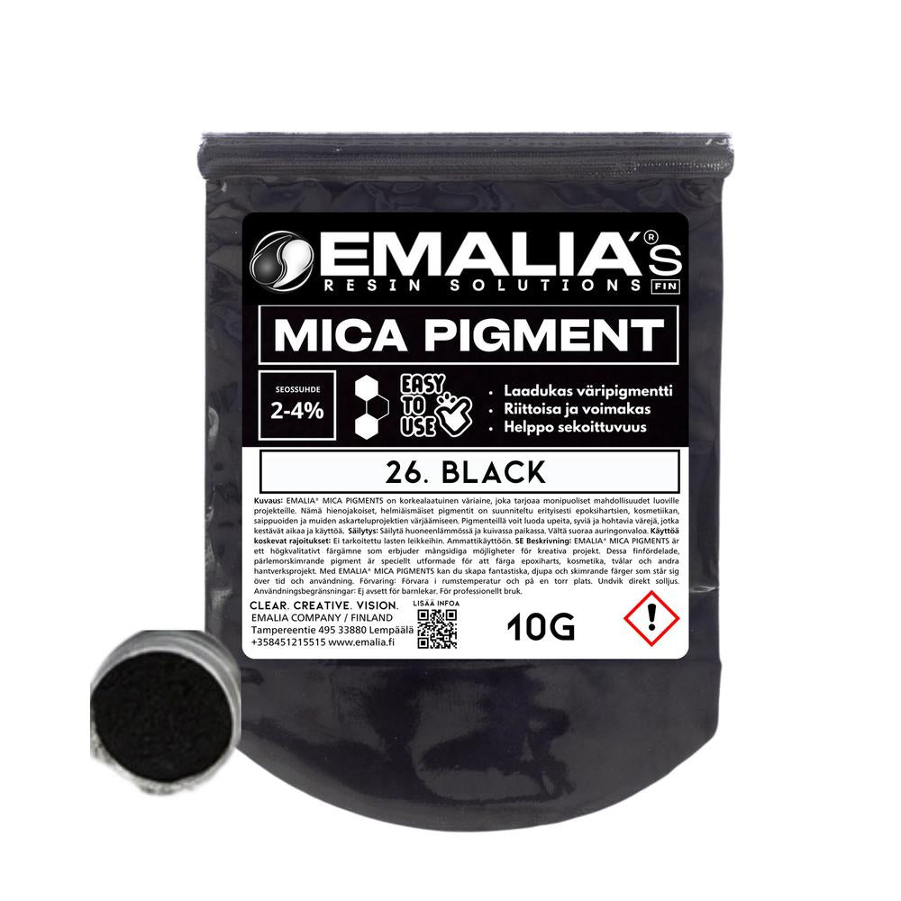 Emalia Mica väripigmentti 10g musta