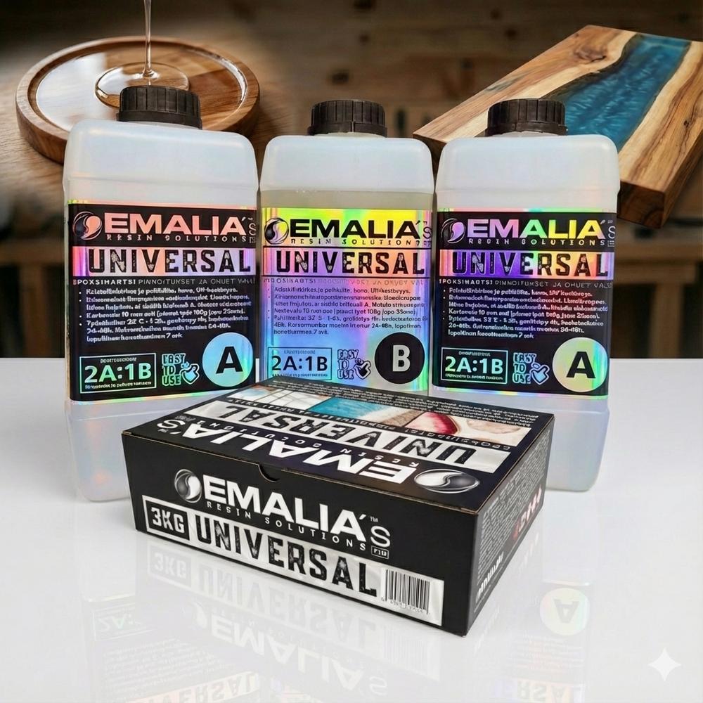 EMALIA Universal Epoksivalusarja myyntipakkaus