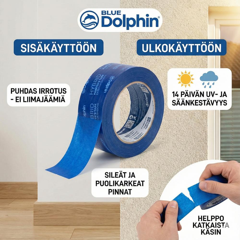 Blue Dolphin Hybrid teippi 48 mm × 41 m säänkestävä 14PV mainoskuva
