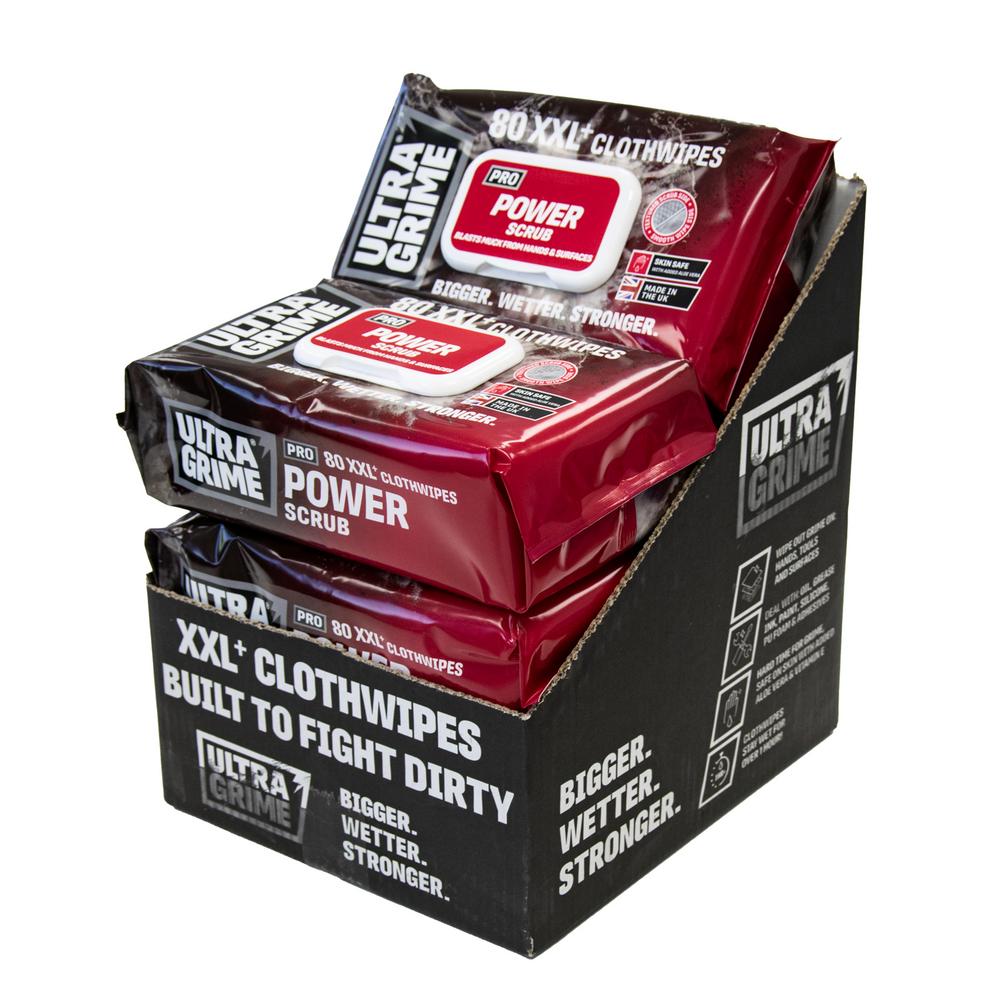 UltraGrime Puhdistusliina XXL Power Scrub display telineessä