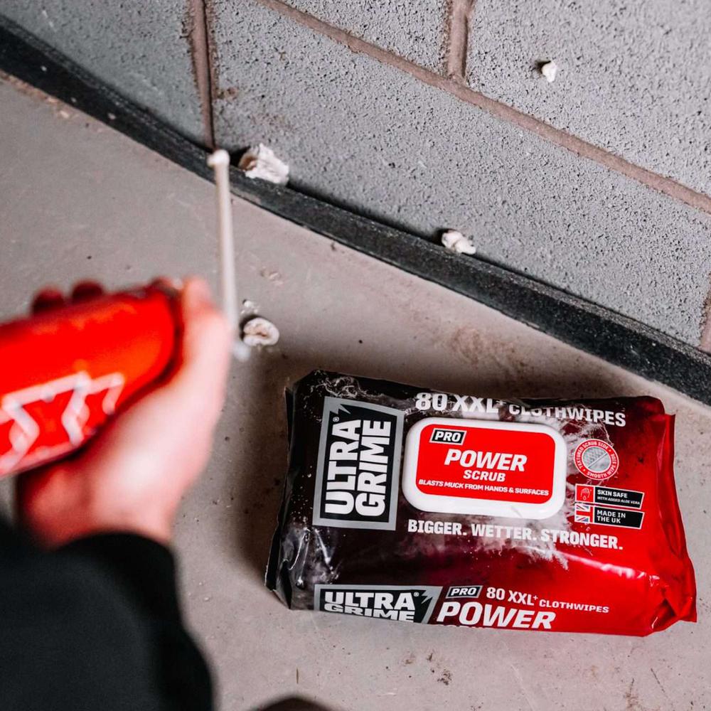 UltraGrime Puhdistusliina XXL Power Scrub työmaalla
