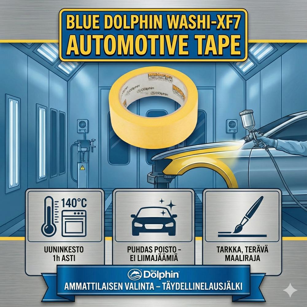 Blue Dolphin Automaalarinteippi washi mainoskuva