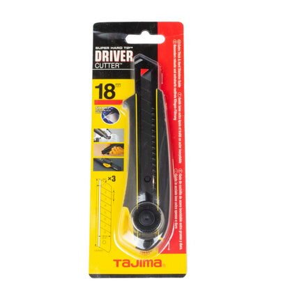 Tajima Katkoteräveitsi DC561B    18 mm, kumi + ruuvilukko