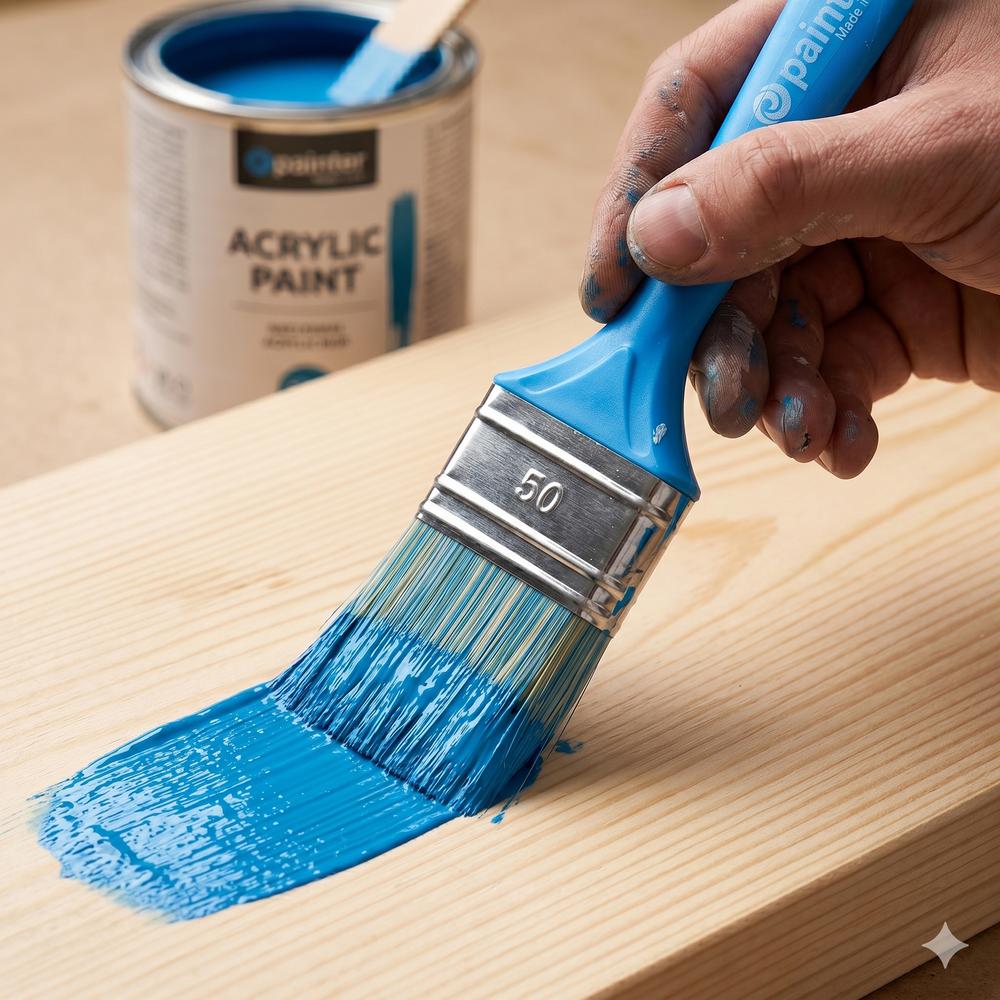Painter Akryylisivellin E03 muovivarsi synteettinen harjas kuvituskuva