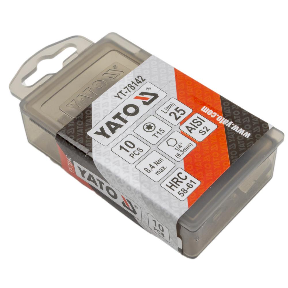 Yato Konekärki Torx 25 mm, S2 teräs 10 kpl / paketti