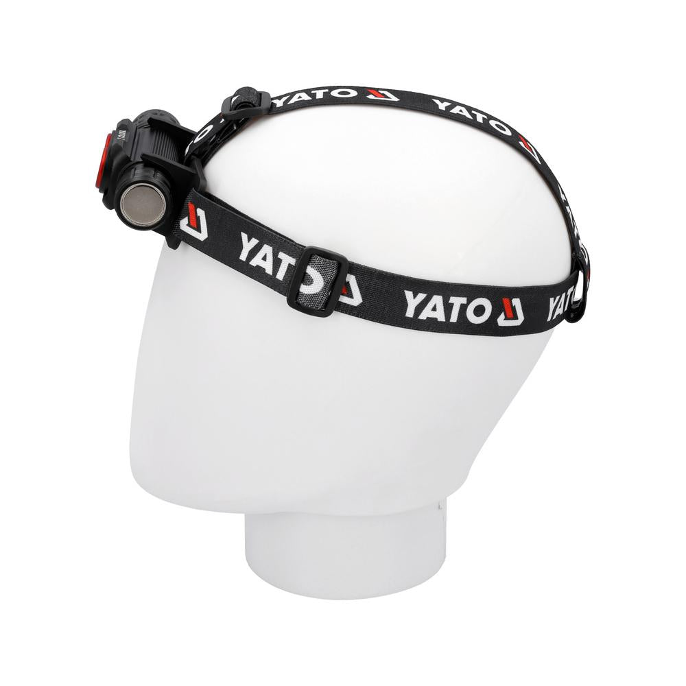 Yato Otsalamppu IPX4 ladattava päässä sivulta